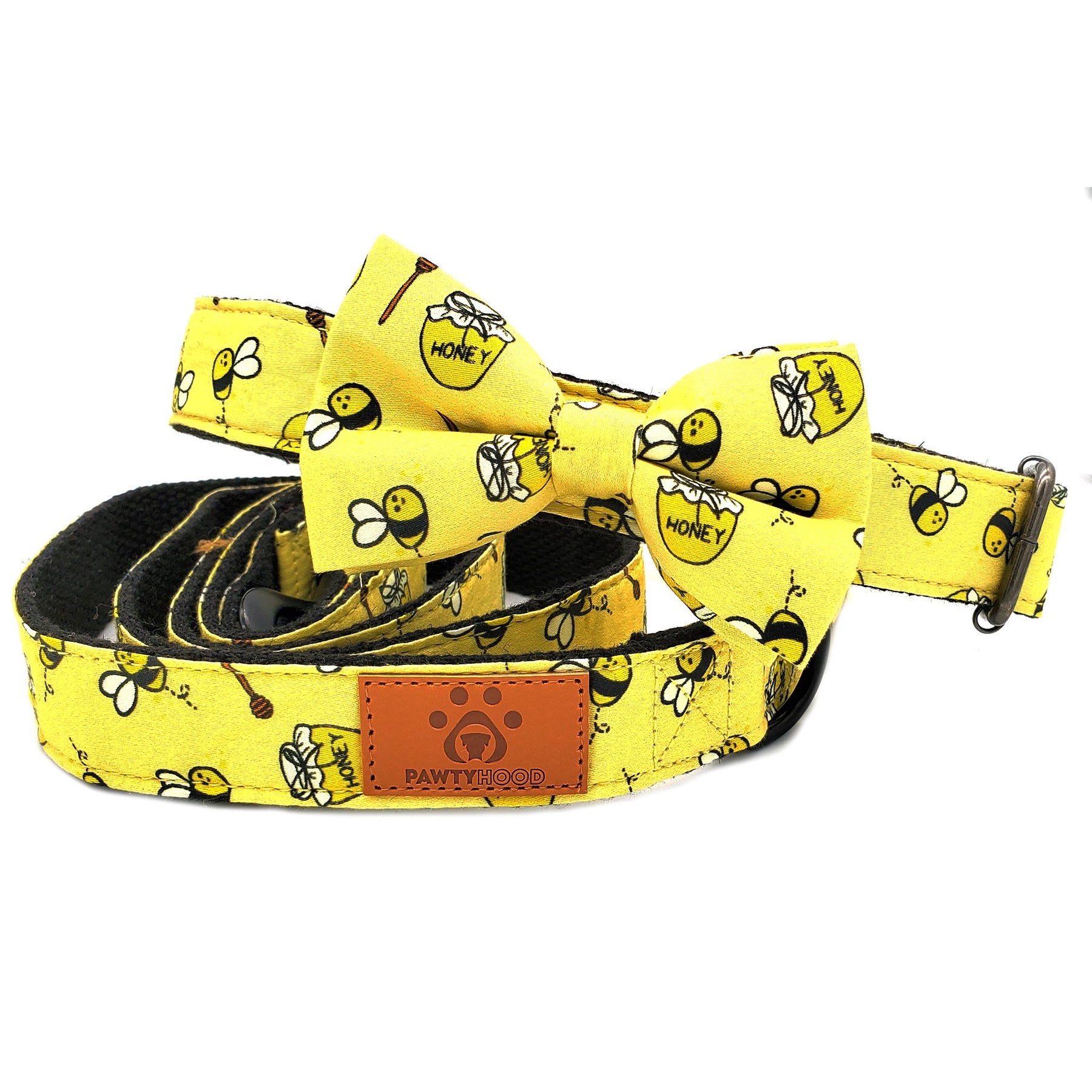 Elite Paw Bow Tie Dog Collar And Leash