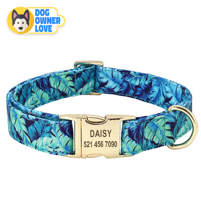 ocean banyan tree blue tagless collar for dogs 